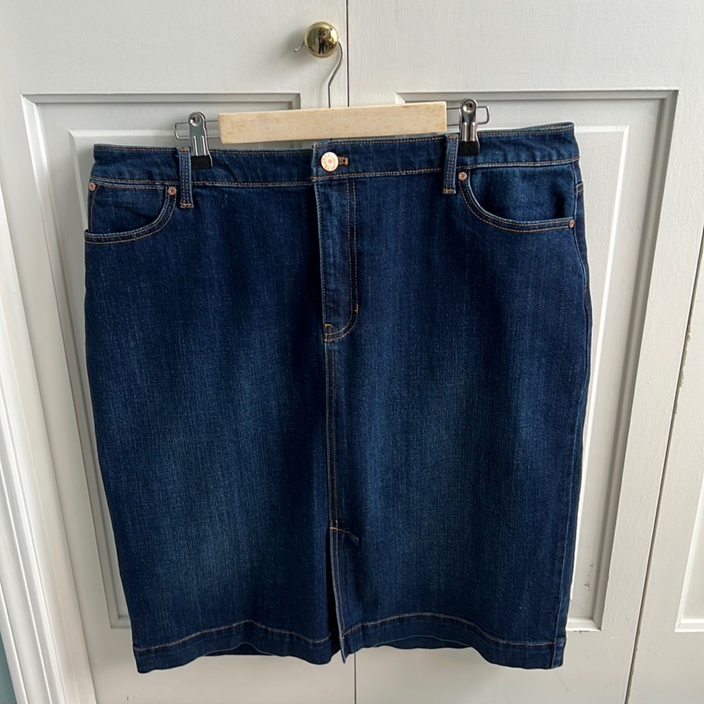 COPY - Talbots Plus Size 16W Denim Jean Skirt - Excellent Used Condition